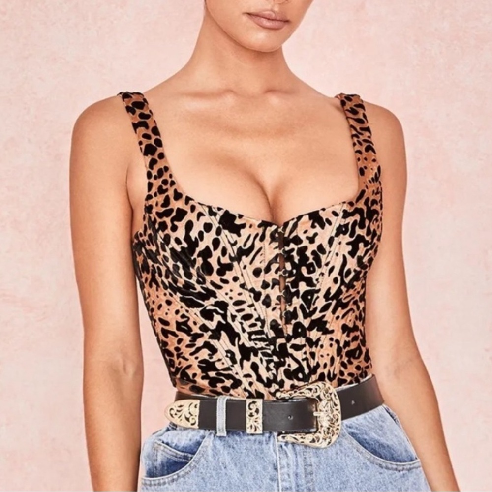 House Of CB Jacqueline Leopard Print Corset